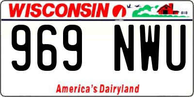 WI license plate 969NWU