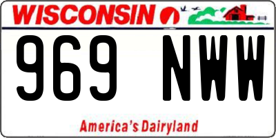 WI license plate 969NWW
