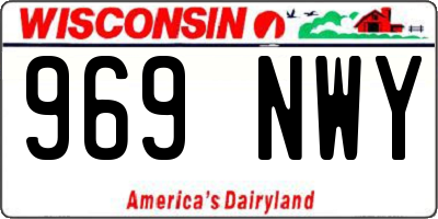 WI license plate 969NWY