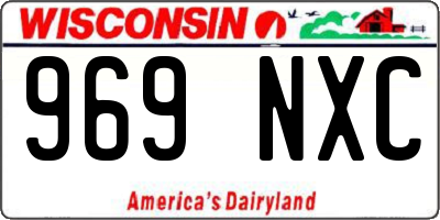 WI license plate 969NXC