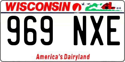 WI license plate 969NXE