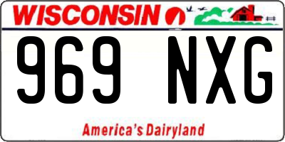 WI license plate 969NXG