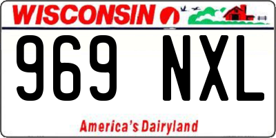 WI license plate 969NXL