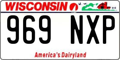 WI license plate 969NXP