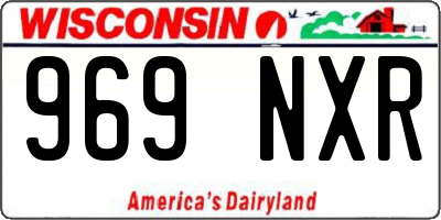 WI license plate 969NXR