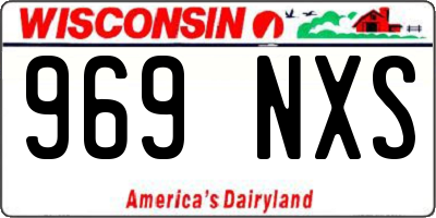 WI license plate 969NXS