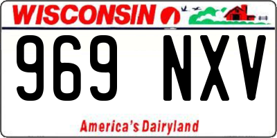 WI license plate 969NXV