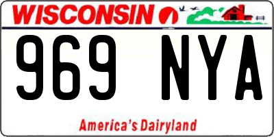 WI license plate 969NYA