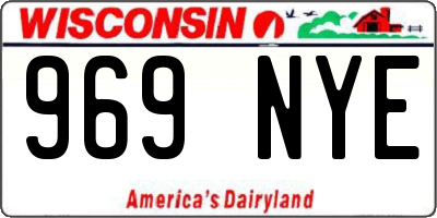 WI license plate 969NYE