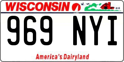 WI license plate 969NYI