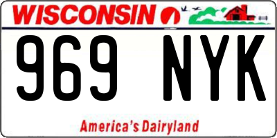 WI license plate 969NYK
