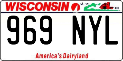 WI license plate 969NYL