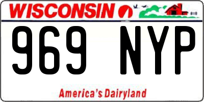 WI license plate 969NYP
