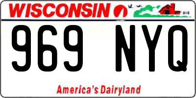 WI license plate 969NYQ