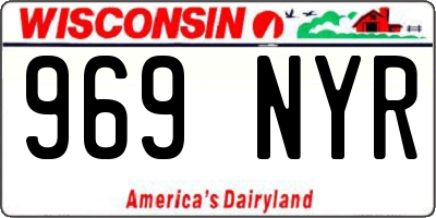 WI license plate 969NYR