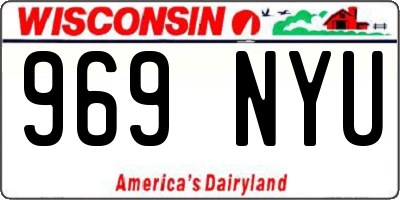 WI license plate 969NYU