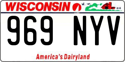 WI license plate 969NYV