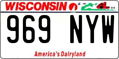 WI license plate 969NYW
