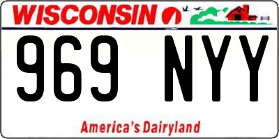 WI license plate 969NYY