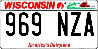 WI license plate 969NZA