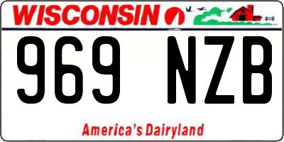 WI license plate 969NZB