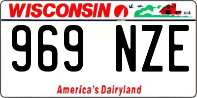 WI license plate 969NZE