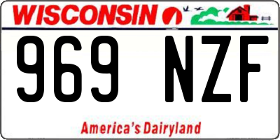WI license plate 969NZF