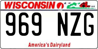 WI license plate 969NZG