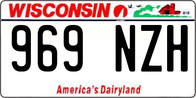 WI license plate 969NZH