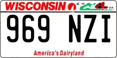 WI license plate 969NZI