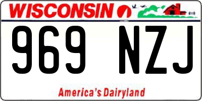 WI license plate 969NZJ