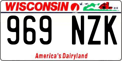 WI license plate 969NZK