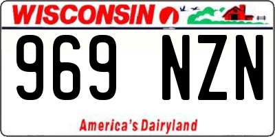 WI license plate 969NZN
