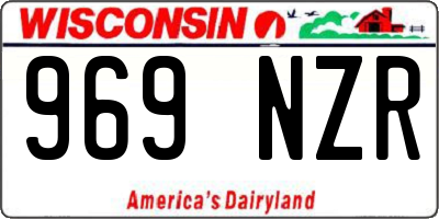 WI license plate 969NZR