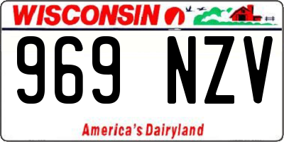 WI license plate 969NZV