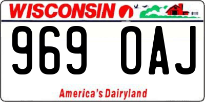 WI license plate 969OAJ
