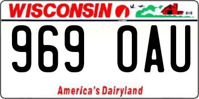 WI license plate 969OAU