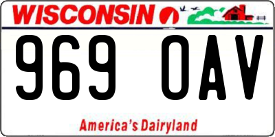 WI license plate 969OAV