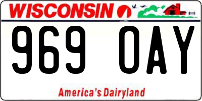 WI license plate 969OAY