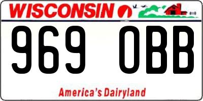 WI license plate 969OBB