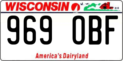 WI license plate 969OBF