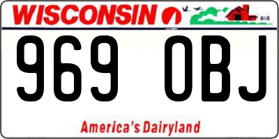 WI license plate 969OBJ