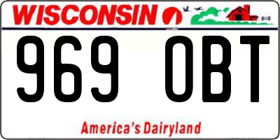 WI license plate 969OBT