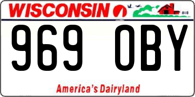 WI license plate 969OBY