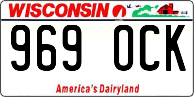 WI license plate 969OCK
