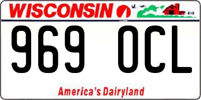 WI license plate 969OCL