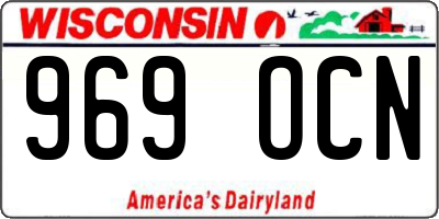 WI license plate 969OCN