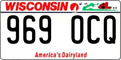 WI license plate 969OCQ