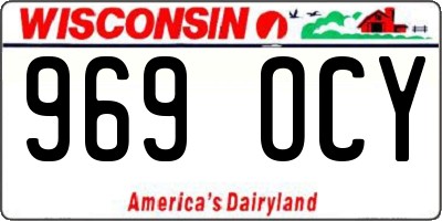 WI license plate 969OCY