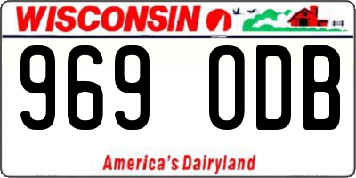 WI license plate 969ODB